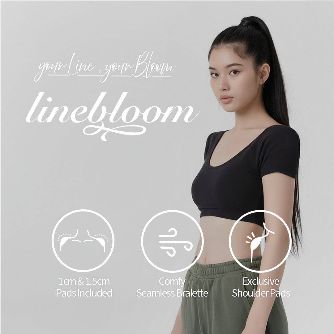 linebloom shoulder pad bra